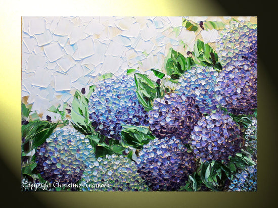 GICLEE PRINT Art Abstract Painting Hydrangea Flowers Impasto Lavender Purple Canvas Prints - Christine Krainock Art - Contemporary Art by Christine - 3