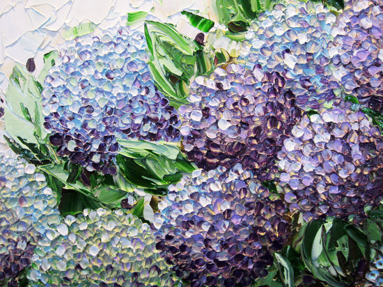 GICLEE PRINT Art Abstract Painting Hydrangea Flowers Impasto Lavender Purple Canvas Prints - Christine Krainock Art - Contemporary Art by Christine - 5