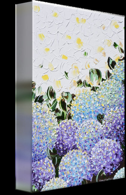 GICLEE PRINT Art Abstract Painting Hydrangea Purple Lavender Blue White Flowers Canvas Prints - Christine Krainock Art - Contemporary Art by Christine - 5