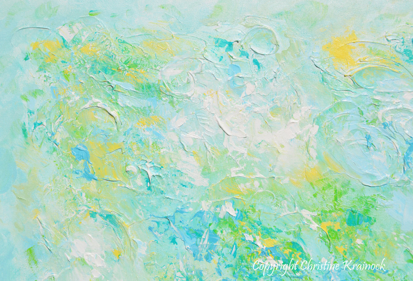 Load image into Gallery viewer, GICLEE PRINT Art Aqua Blue Abstract Painting Modern Coastal Beach Canvas Prints Tourquoise - Christine Krainock Art - Contemporary Art by Christine - 5
